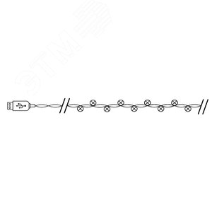 Гирлянда линейная Звездочки LED 2700К 1.8м USB - фото 4
