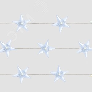 Гирлянда линейная Звездочки LED 5000К 1.8м USB - фото 3