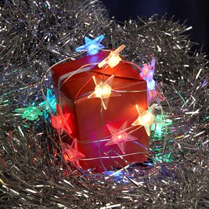 Гирлянда линейная Звездочки LED мульти 1.8м USB - фото 1