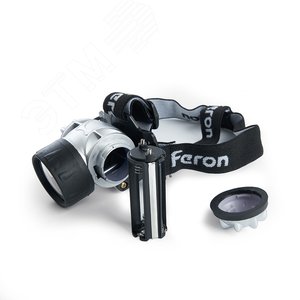 Фонарь светодиодный налобный на батарейках 3хAAA 3w IP44 пластик - фото 2
