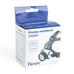 Фонарь светодиодный налобный на батарейках 3хAAA 3w IP44 пластик - фото 3
