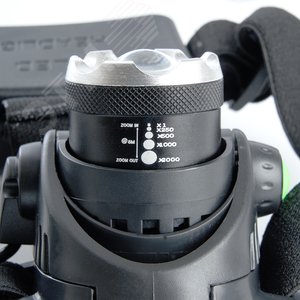 Фонарь светодиодный налобный аккумуляторный ZOOM 5w 2х18650 IP44 пластик алюминий - фото 5