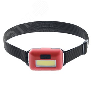 Изображение товара Фонарь светодиодный налобный Эконом на батарейках 3хAAA 2w COB IP44 пластик (шт)