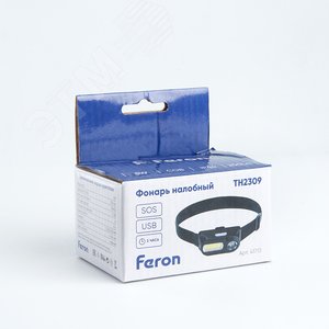 Фонарь светодиодный налобный аккумуляторный USB 1х18650 3w+2w XPE+COB IP44 пластик - фото 4