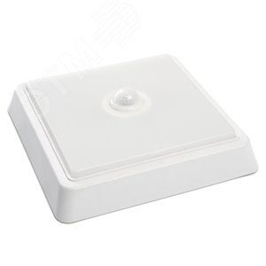 Изображение товара Светильник светодиодный ДБО-20w с датчиком 6500К 1600Лм квадратный белый (шт)