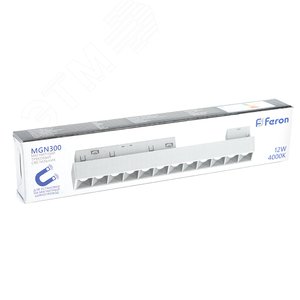 Светильник светодиодный трековый магнитный на шинопровод ДПО-12w 4000К 1080Лм 48v белый - фото 6