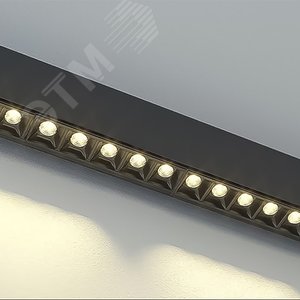 Светильник светодиодный трековый магнитный на шинопровод ДПО-18w 3000К 1620Лм 48v черный - фото 6