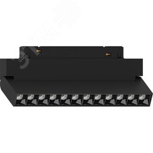 Светильник светодиодный трековый магнитный на шинопровод ДПО-12w 4000К 1080Лм 48v поворотный черный - фото 1