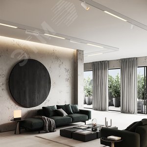 Светильник светодиодный трековый магнитный на шинопровод ДПО-10w 4000К 900Лм 48v белый - фото 7