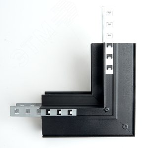 Соединитель угловой внутренний черный для низковольтного встраиваемого шинопровода - фото 2