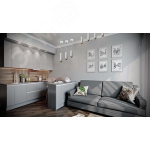 Светильник ДСО GU10 без лампы на подвесе белый золото - фото 5