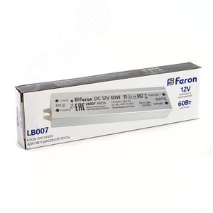 Драйвер светодиодный LED 60w 12v IP67 LB007 FERON - 6