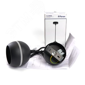 Светильник ДСО-15w GX53 без лампы на подвесе черный - фото 8