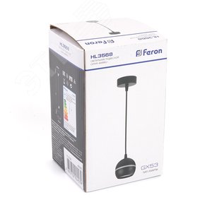 Светильник ДСО-15w GX53 без лампы на подвесе черный - фото 9