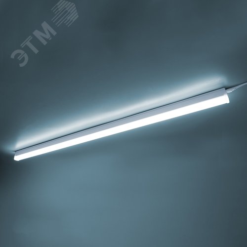 Светильник светодиодный ДПО-9w 6500К 800Лм пластик Т5 IP20 с выключателем и сетевым шнуром - фото 2