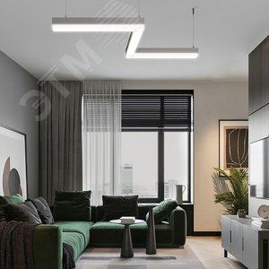 Светильник светодиодный ДПО-18вт 4000К 1800Лм линейный рассеиватель матовый в алюминиевом корпусе белый - фото 2