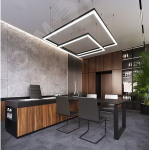 Светильник светодиодный ДПО-18вт 4000К 1800Лм линейный рассеиватель матовый в алюминиевом корпусе черный - фото 2