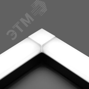 Светильник светодиодный ДПО-18вт 4000К 1800Лм линейный рассеиватель матовый в алюминиевом корпусе черный - фото 4