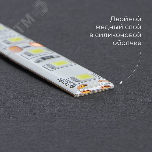 Лента светодиодная 4.8Вт/м 12В 4000К IP65 60LED/м LS604 - фото 3