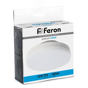Лампа светодиодная LED 12вт GX70 дневной таблетка LB-471 48302 FERON - 2