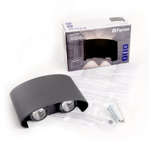 Светильник светодиодный уличный ДБУ-4х1w вверх/вниз 3000K IP54 черный - фото 5