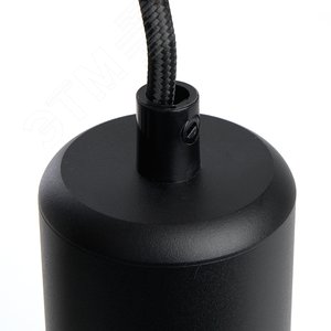 Светильник ДСО GU10 без лампы на подвесе черный с антибликовой сеточкой - фото 4