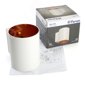 Светильник ДБО G9 без лампы белый золото - фото 2