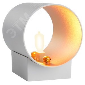 Светильник ДБО G9 без лампы белый золото - фото 6