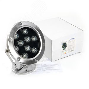 Прожектор светодиодный подводный ДО-9w 24в 6400К IP68 (БЕЗ ДРАЙВЕРА!) - фото 7