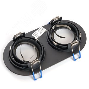 Светильник ИВО-2х50w G5.3 поворотный овальный черный - фото 2