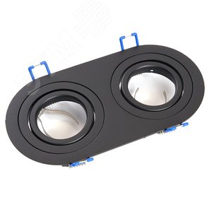 Светильник ИВО-2х50w G5.3 поворотный овальный черный - фото 4