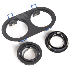 Светильник ИВО-2х50w G5.3 поворотный овальный черный - фото 5