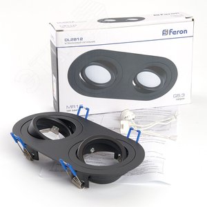 Светильник ИВО-2х50w G5.3 поворотный овальный черный - фото 7