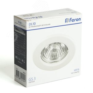 Светильник ИВО-50w G5.3 белый матовый DL10 48463 FERON - 6