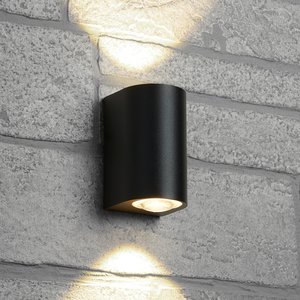 Светильник светодиодный уличный ДБУ-2х5w вверх/вниз 3000K IP54 черный - фото 2