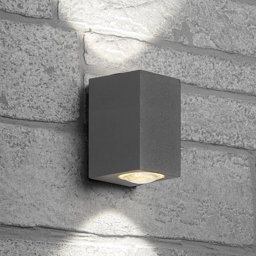 Светильник светодиодный уличный ДБУ-2х5w вверх/вниз 4000K IP54 серый - фото 2