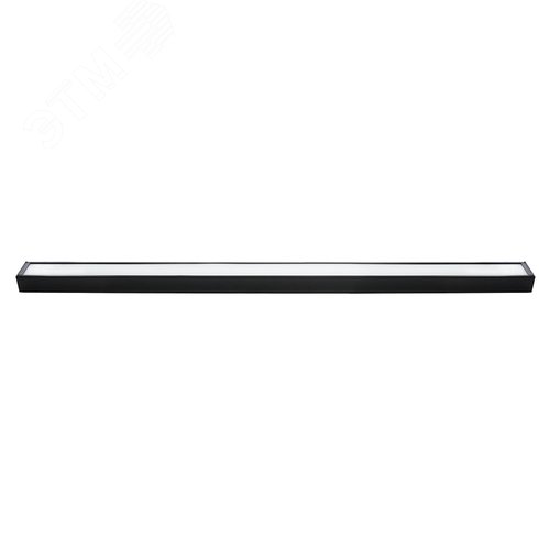 Светильник светодиодный ДПО-30вт 6500К 2400Лм линейный рассеиватель матовый в стальном корпусе черный .ONE - фото 1