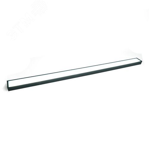 Светильник светодиодный ДПО-30вт 6500К 2400Лм линейный рассеиватель матовый в стальном корпусе черный .ONE - фото 3