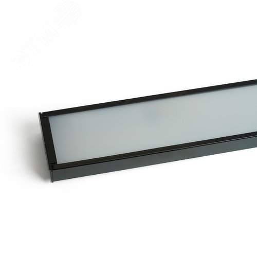 Светильник светодиодный ДПО-30вт 6500К 2400Лм линейный рассеиватель матовый в стальном корпусе черный .ONE - фото 6