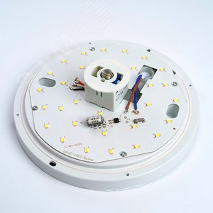 Светильник светодиодный ДБП-12w с датчиком 4000К 960Лм IP65 круглый белый AL3016 48564 FERON - 2