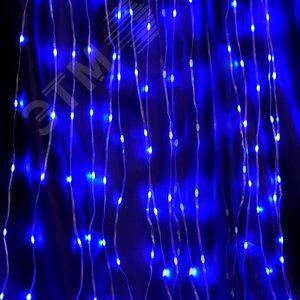Гирлянда Занавес Водопад LED синий 3х3 м IP44 - фото 1