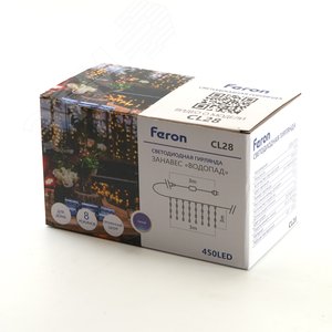 Гирлянда Занавес Водопад LED синий 3х3 м IP44 - фото 6