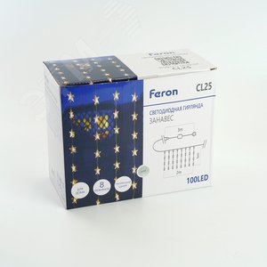 Гирлянда Занавес Звездочки LED 5000К 2x1 м - фото 7