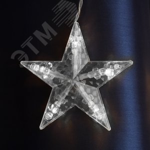 Гирлянда бахрома Звезды LED 5000К 3x1м - фото 2