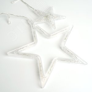 Гирлянда бахрома Звезды LED 5000К 3x1м - фото 4