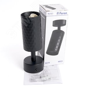 Светильник ДБО GU10 без лампы наклонный черный - фото 9