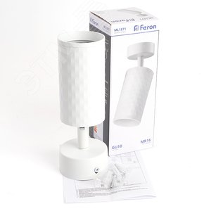 Светильник ДБО GU10 без лампы наклонный белый - фото 10