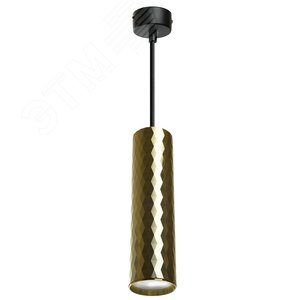 Изображение товара Светильник ДСО GU10 без лампы на подвесе золото черный (шт)