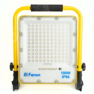 Прожектор светодиодный ДО-100w переносной аккумуляторный 6400K IP66 с зарядным устройством LL-952 48677 FERON - 3