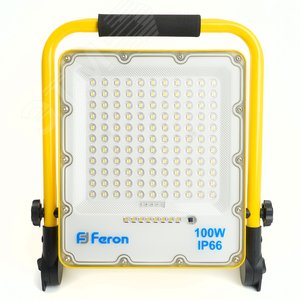 Прожектор светодиодный ДО-100w переносной аккумуляторный 6400K IP66 с зарядным устройством - фото 3